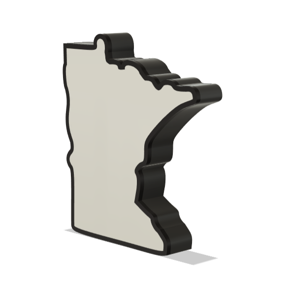 Minnesota Wall Lightbox - United States - 3D Print Product My Custom Designs
