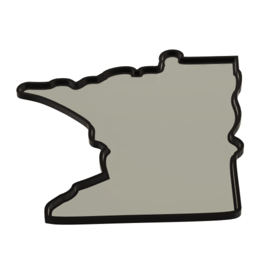 Minnesota Wall Lightbox - United States - 3D Print Product My Custom Designs