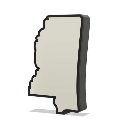 Mississippi Wall Lightbox - United States - 3D Print Product My Custom Designs