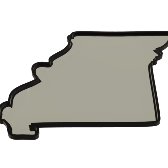 Missouri Wall Lightbox - United States - 3D Print Product My Custom Designs