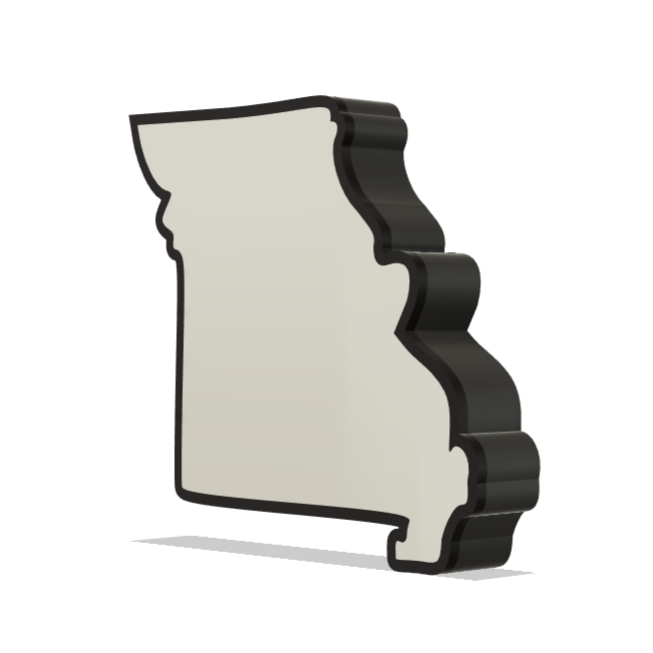 Missouri Wall Lightbox - United States - 3D Print Product My Custom Designs