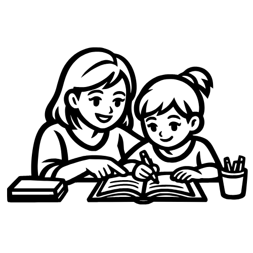 Mom Teaching Homework - Digital File - XCS Friendly Digital My Custom Designs PDF