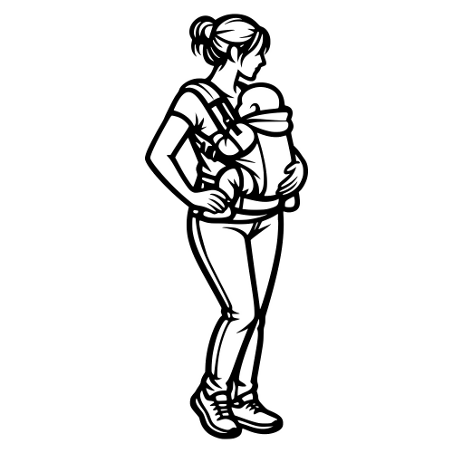 Mom with Baby Carrier - Digital File - XCS Friendly Digital My Custom Designs PDF