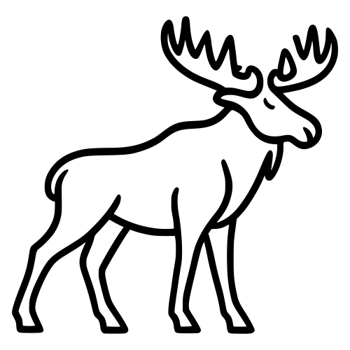 Moose Outline - Digital File - XCS Friendly Digital My Custom Designs PDF
