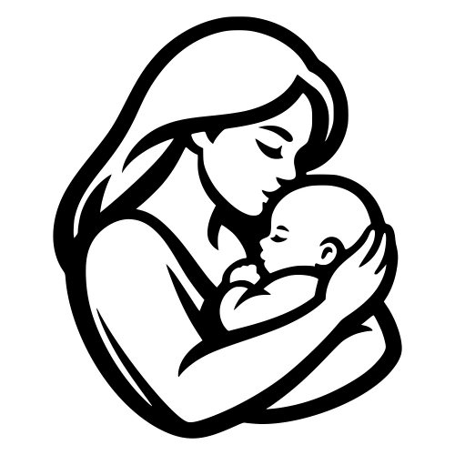 Mother and Baby in Loving Embrace - Digital File - XCS Friendly Digital My Custom Designs PDF