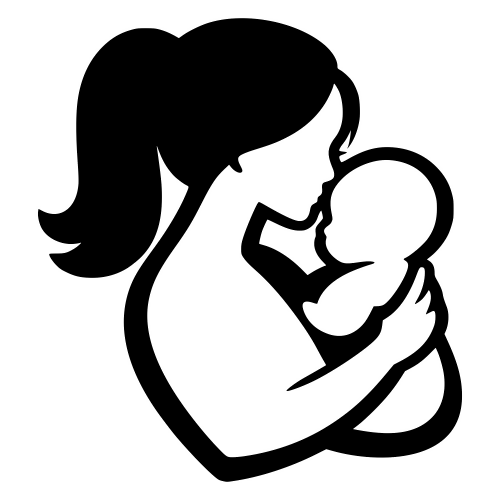 Mother and Child Silhouette - Digital File - XCS Friendly Digital My Custom Designs PDF