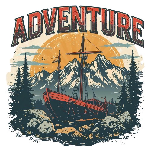 Motivation & Lifestyle - Adventure - T Shirt Design - Digital File Digital My Custom Designs 300 DPI PNG