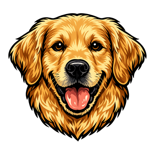 Motivational & Lifestyle - Golden Retriever - T Shirt Design - Digital File Digital My Custom Designs 300 DPI PNG