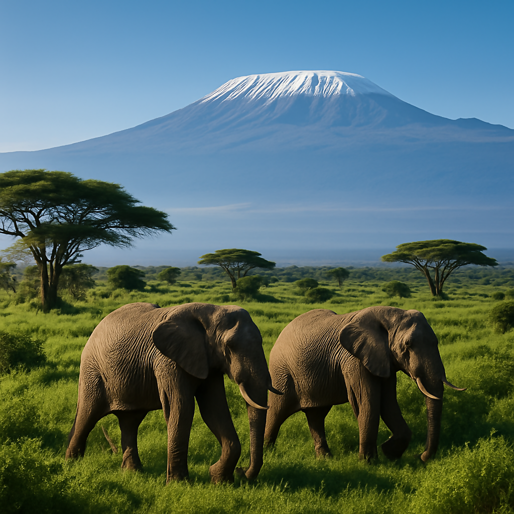 Mount Kilimanjaro Views - Amboseli National Park Kenya - Africa - Rendered - Digital File Digital My Custom Designs PDF