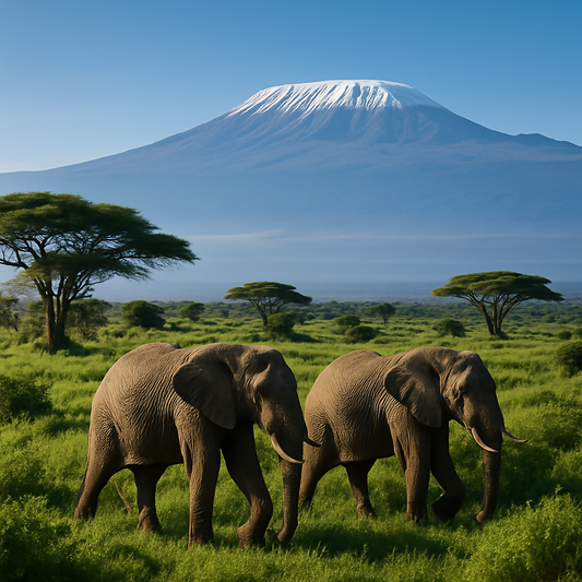 Mount Kilimanjaro Views - Amboseli National Park Kenya - Africa - Rendered - Digital File Digital My Custom Designs PDF
