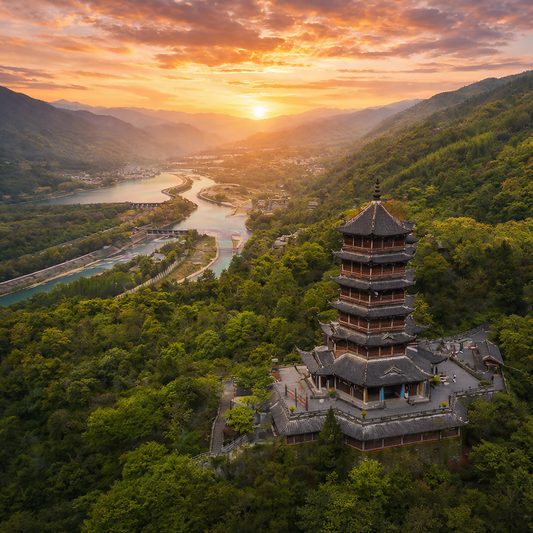 Mount Qingcheng - Chengdu China - Asia - Rendered - Digital File Digital My Custom Designs PDF