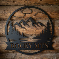 Mountain Scene - Metal Signs/Home Decor - Digital File - ZIP File - Digital