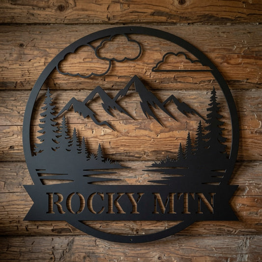 Mountain Scene - Metal Signs/Home Decor - Digital File - ZIP File - Digital