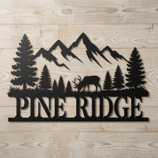 Mountain Scene - Metal Signs/Home Decor - Digital File - ZIP File - Digital