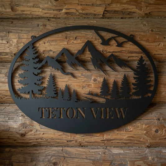 Mountain Scene - Metal Signs/ Home Decor - Digital File - ZIP File - Digital