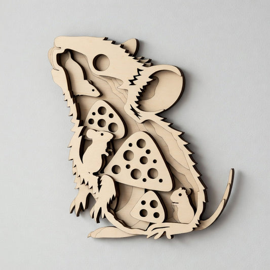 Mouse and Cheese - Layered Nature Designs - Digital File Digital My Custom Designs