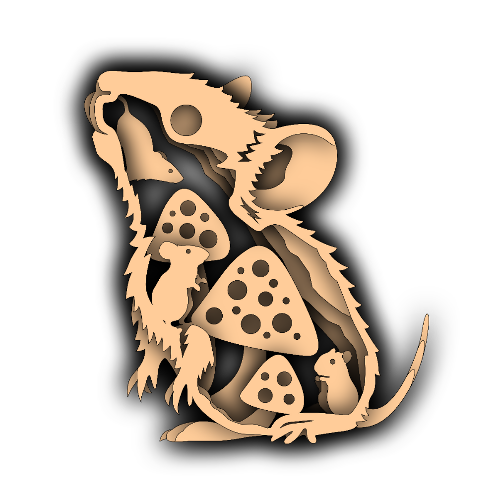 Mouse and Cheese - Layered Nature Designs - Digital File Digital My Custom Designs SVG