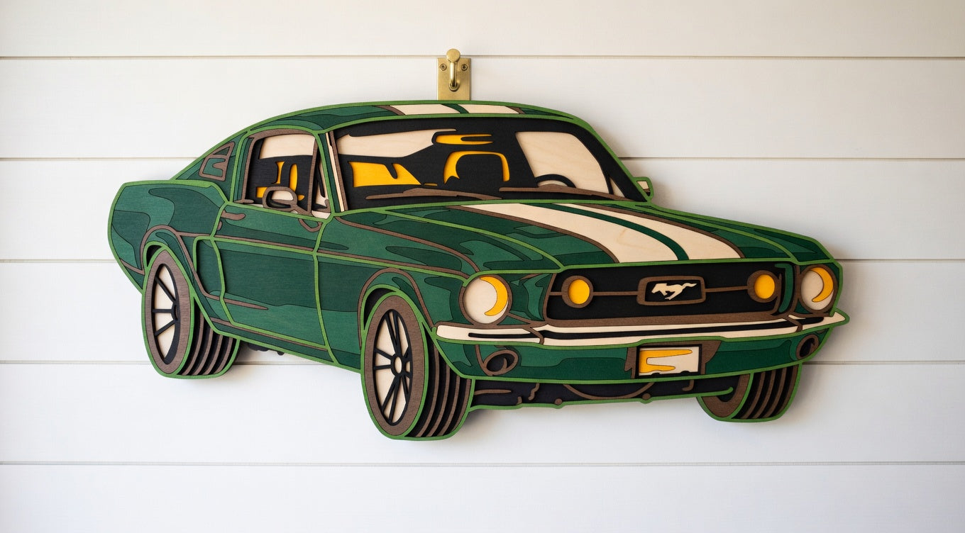 Mustang - Layered Line Designs - Vehicle - Digital File - ZIP File - Digital