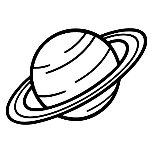 Saturn Rings Sketch - Digital File - XCS Friendly Digital My Custom Designs PDF