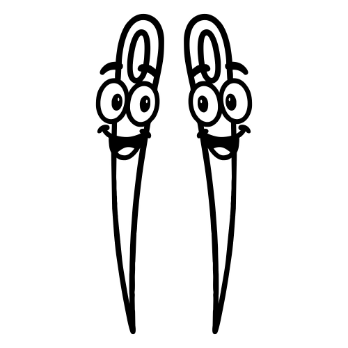 Cartoon Needle Smiling - Digital File - XCS Friendly Digital My Custom Designs PDF