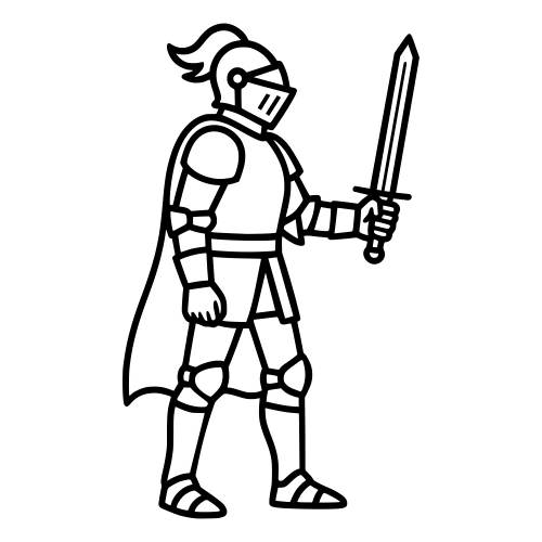 Knight With Sword - Digital File - XCS Friendly Digital My Custom Designs PDF