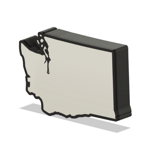 Washington Wall Lightbox - United States - 3D Print File - Digital File Digital My Custom Designs ZIP File
