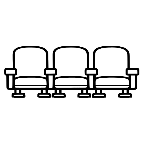 Theater Seats Outline - Vector Graphics - Digital File