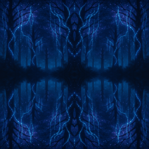 Nature and Landscape - Cosmic Forest Canopy With Glowing Starry Vines - Pattern - Digital File Digital My Custom Designs PDF