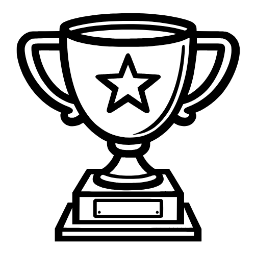 Cartoon Award Trophy - Vector Graphics - Digital File
