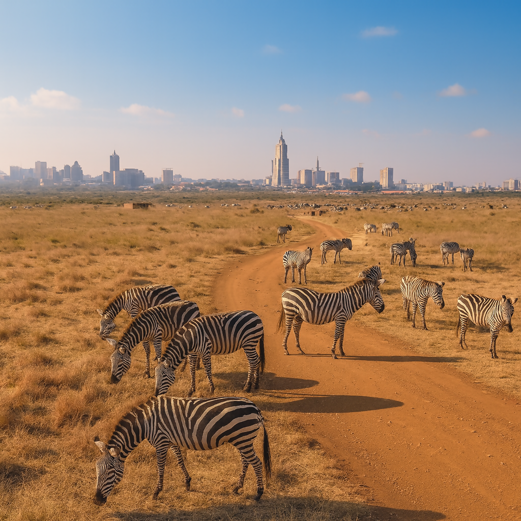 Nairobi National Park - Nairobi Kenya - Africa - Rendered - Digital File Digital My Custom Designs PDF