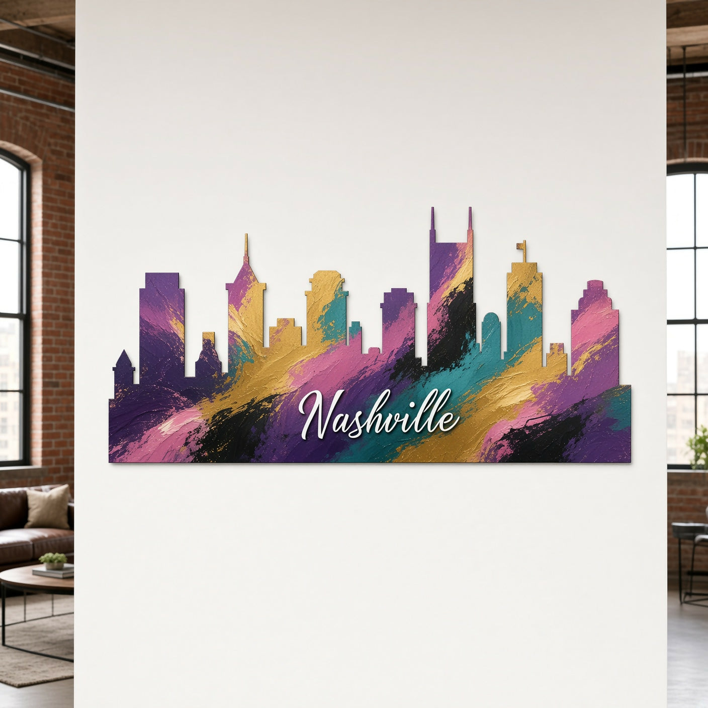 Nashville Skyline - Wall Home Decor - Single Layer - Digital File - ZIP File - Digital