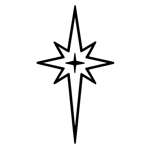 Nativity Star Outline - Digital File - XCS Friendly Digital My Custom Designs PDF