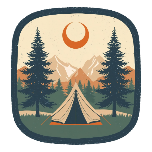 Nature & Outdoors - Crescent Camp - T Shirt Design - Digital File Digital My Custom Designs 300 DPI PNG