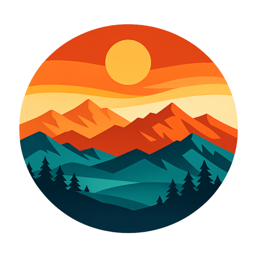 Nature & Outdoors - Mountain Sunset - T Shirt Designs - Digital File Digital My Custom Designs 300 DPI PNG