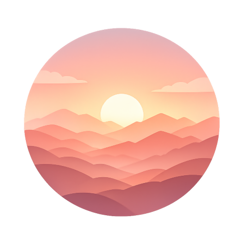 Nature & Outdoors- Sunrise Over Serene Mountain Layers - T Shirt Designs - Digital File Digital My Custom Designs 300 DPI PNG