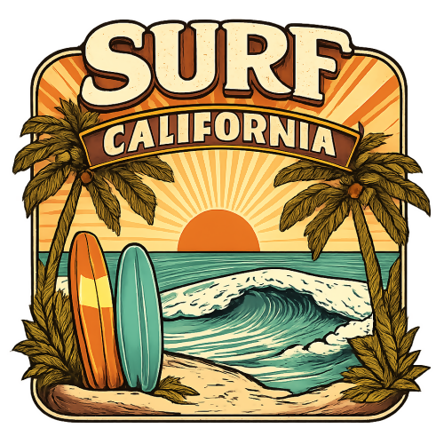 Nature & Outdoors - Surf Club - T Shirt Design - Digital File Digital My Custom Designs 300 DPI PNG