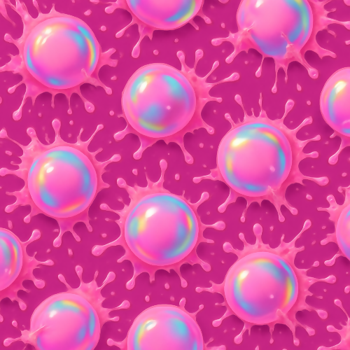 Food and Drinks - Bubblegum Explosions With Iridescent Highlights - Pattern - Digital File Digital My Custom Designs PDF