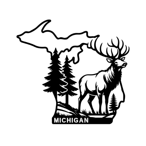 Michigan - Wall / Home Decor - State Outline - United States - Digital File Digital My Custom Designs ZIP File