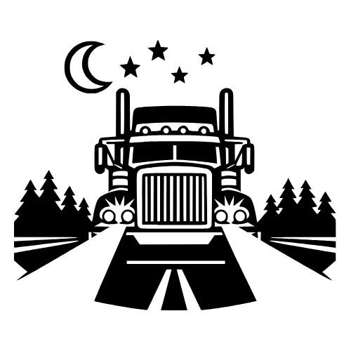 Night Sky with Truck Lights - Vector Graphics - Digital File Digital My Custom Designs PDF
