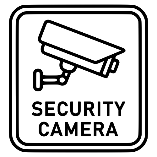Security Camera Sign - Digital File - XCS Friendly Digital My Custom Designs PDF