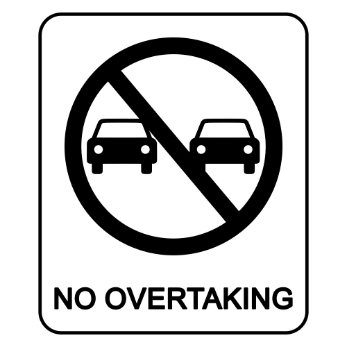 No Overtaking Sign - Digital File - XCS Friendly Digital My Custom Designs PDF