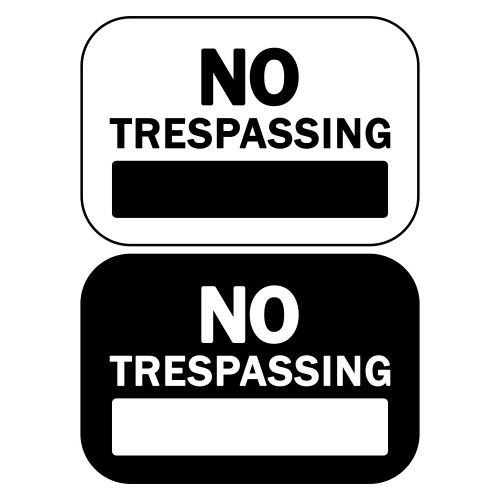 No Trespassing Sign - Digital File - XCS Friendly Digital My Custom Designs PDF