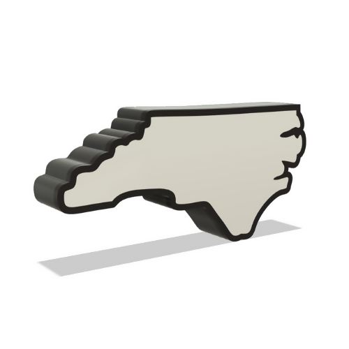 North Carolina Wall Lightbox - United States - 3D Print File - Digital File Digital My Custom Designs