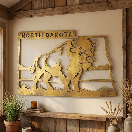 North Dakota - Wall / Home Decor - State Outline - United States - Digital File - ZIP File - Digital