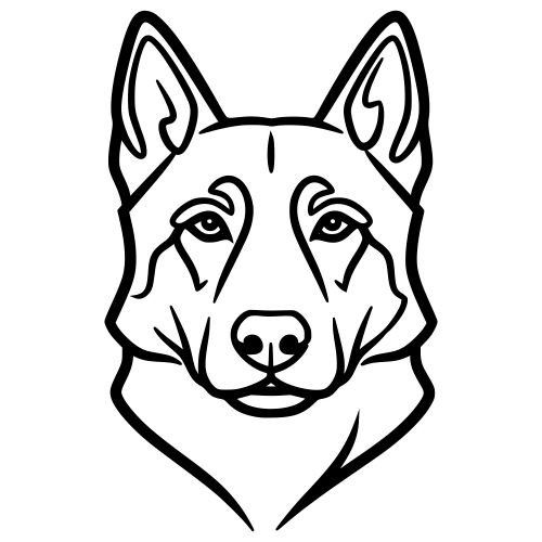 Norwegian Elkhound Face - Digital File - XCS Friendly Digital My Custom Designs PDF