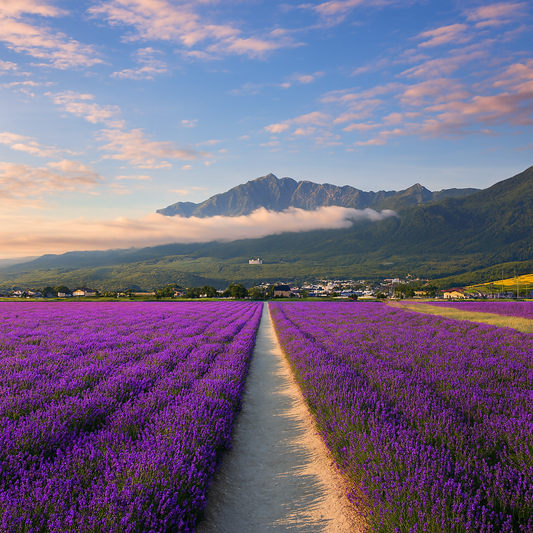 Farm Tomita Lavender Fields - Hokkaido Japan - Asia - Rendered - Digital File Digital My Custom Designs PDF