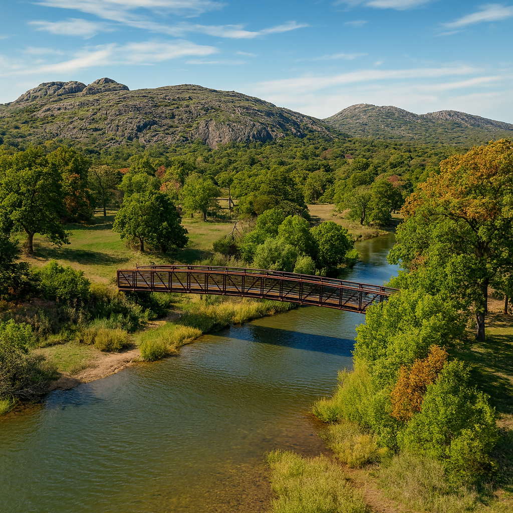Wichita Mountains Wildlife Refuge - Oklahoma United States - Rendered - Digital File Digital My Custom Designs PDF