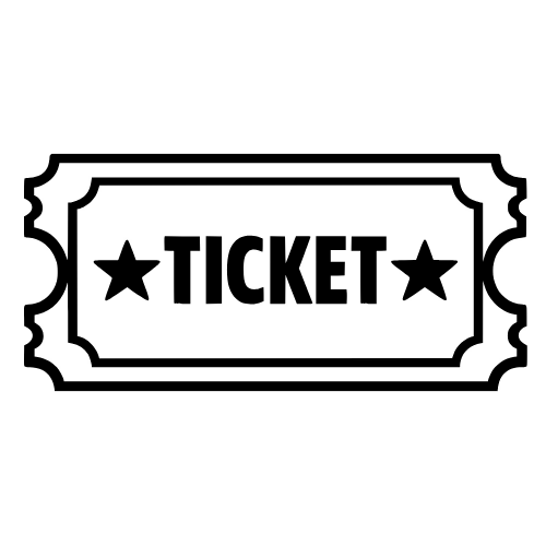 Cartoon Ticket Stub - Vector Graphics - Digital File