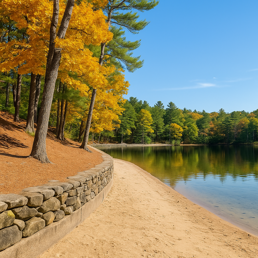 Walden Pond State Reservation - Massachusetts United States - Rendered - Digital File Digital My Custom Designs PDF