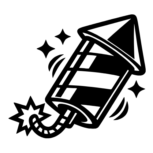 Cartoon Firecracker Design - Digital File - XCS Friendly